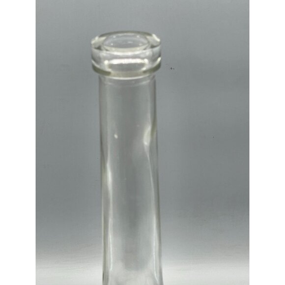Decorative bottle (vase) square base long neck decorated leaves flowers READ - Picture 5 of 9